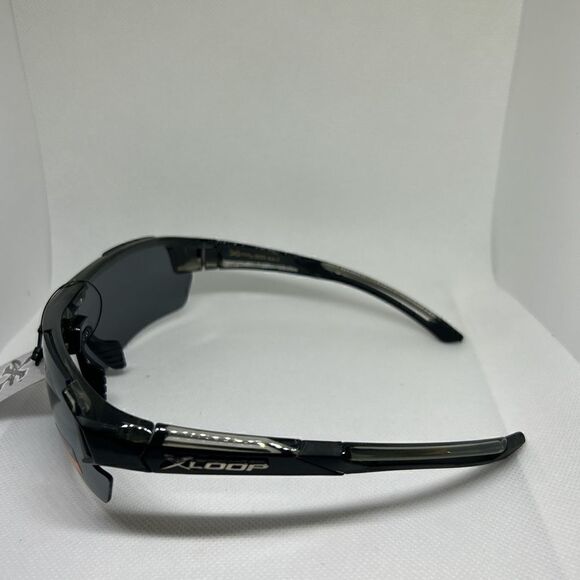 X-Loop Men Wrap Dark Lens Sunglasses - Picture 3 of 3